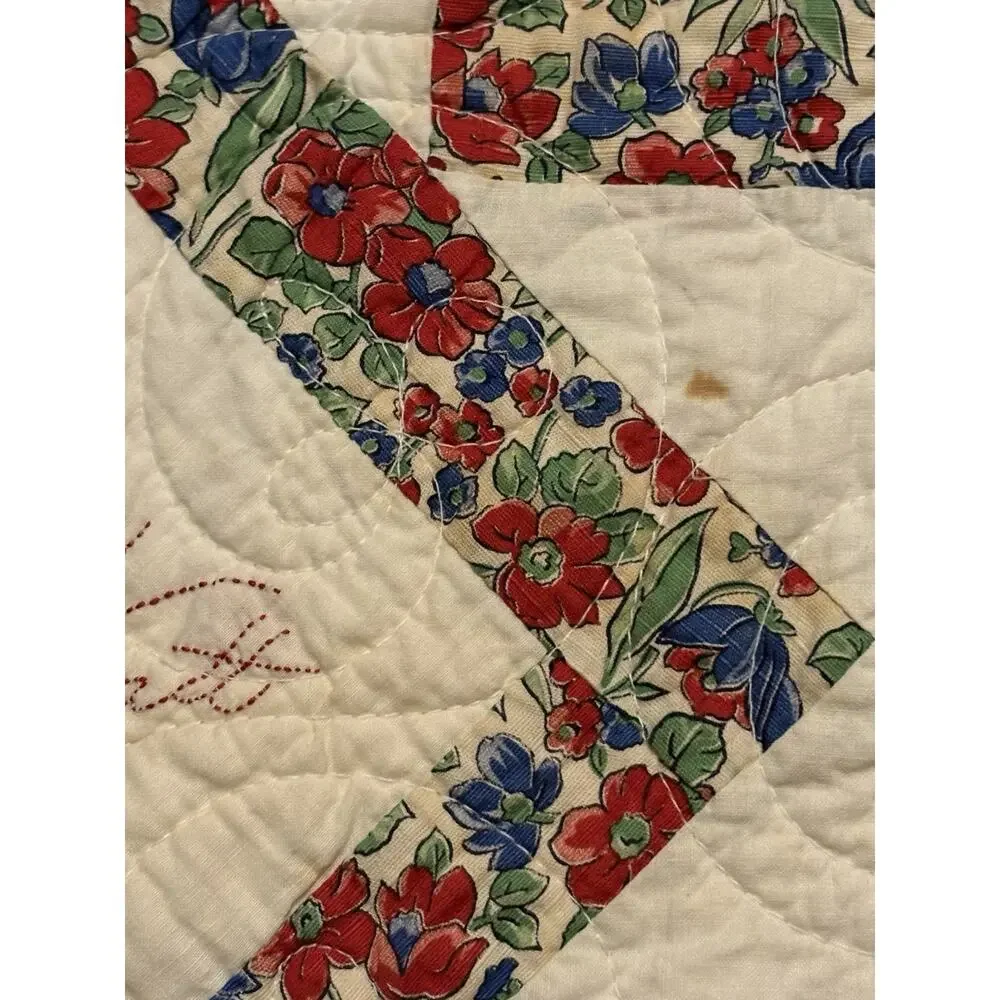 1930s Depression Era Signed Friendship Quilt Willing Workers Club Found In Texas